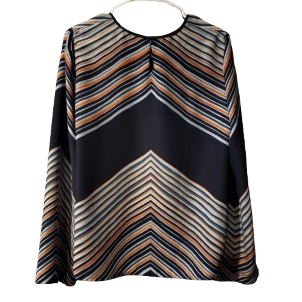 Bohemian Striped Long Sleeve Tee Women's Small